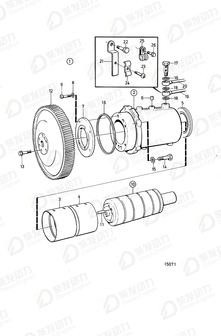 VOLVO Bushing 477552 Drawing